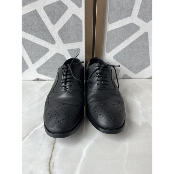 Zara Men Oxford Derby Lace Up Black Leather Dress Wingtip Shoes 40 Us 7 main image 4